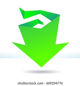Graphic element maze arrow icon. Vector design elements EPS8