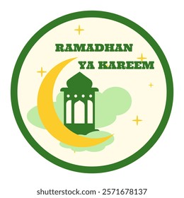 Graphic element Ramadhan Ya Kareem, an Islamic religion event