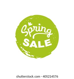 Graphic element - spring sale banner. Vector illustration.