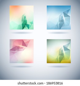 graphic element triangles colour corporate geometric logo set of abstract vector blurred geometric background with triangles graphic element triangles colour corporate geometric logo line star group c