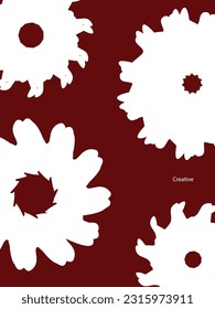 graphic element white abstract on background red style