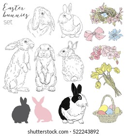 graphic elements collection for Happy Easter design