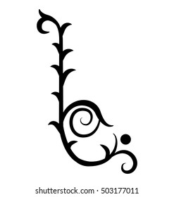 Graphic elements - Elegance floral vignette for your design. eps10