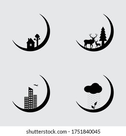 Elementos gráficos (arte de concepto minimalista)