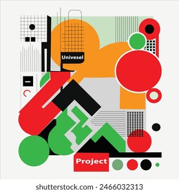 Graphic Elements and Set of Abstract Modern Graphic Elements