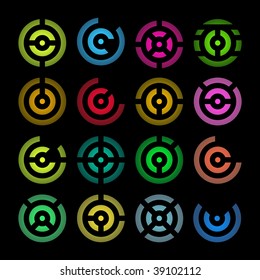 Graphic elements set. Vector illustration.