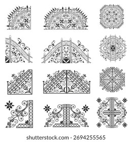 Graphic elements for vector design. Swirl vintage elements decorative illustration. 