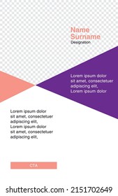Graphic email digital print post template