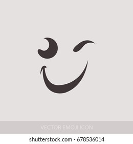Graphic Emoticon. Collection of Emoji. Smile icons. Isolated vector illustration on white background