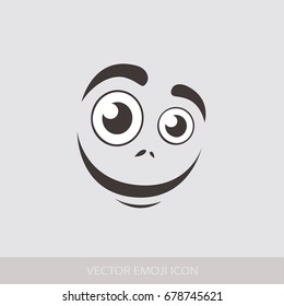 Graphic Emoticon. Collection of Emoji. Smile icons. Isolated vector illustration on white background