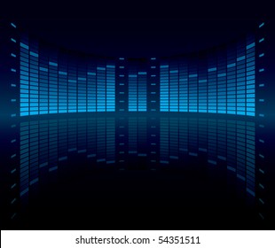  Graphic Equalizer Display (editable Vector)