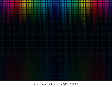 Graphic Equalizer Display for title page design (editable vector)