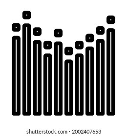 Graphic Equalizer Icon. Bold outline design with editable stroke width. Vector Illustration.