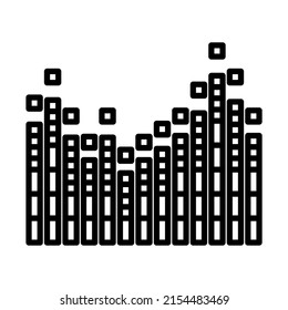 Graphic Equalizer Icon. Bold outline design with editable stroke width. Vector Illustration.