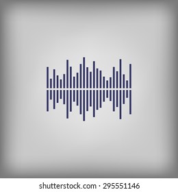 Graphic equalizer sign icon