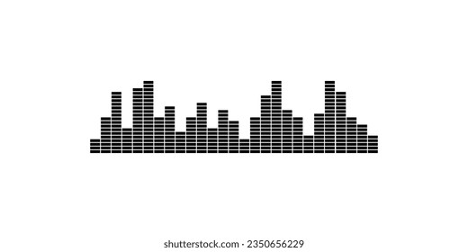 Graphic Equalizer, Sound Wave Music Volume Icon Symbol for Logo, Apps, Pictogram, Website or Graphic Design Element. Vector Illustration 