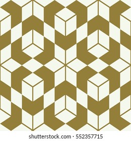 Graphic ethnic ornamental tile, vector repeated pattern made using geometric shapes. Vintage art abstract seamless texture can be used as wallpaper and in textile design.