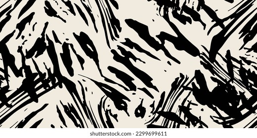 Graphic fabric print. Seamless grunge pattern. Vector illustration