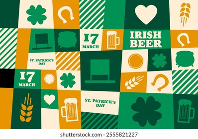 GRAPHIC FANTASY PATTERN FOR ST. PATRICK'S DAY IN IRELAND