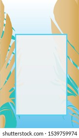 Graphic Feather Border Framed Invitation Template