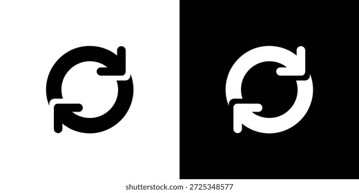 El gráfico presenta iconos de flechas circulares en blanco y negro, cada uno mostrando rotación con flechas que se mueven en el sentido de las agujas del reloj.