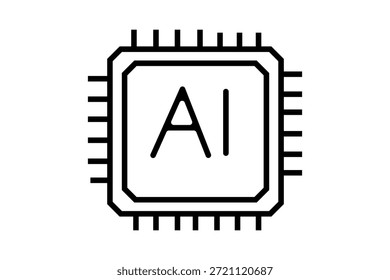 O gráfico apresenta um design de circuito integrado quadrado (IC), comumente conhecido como um chip.