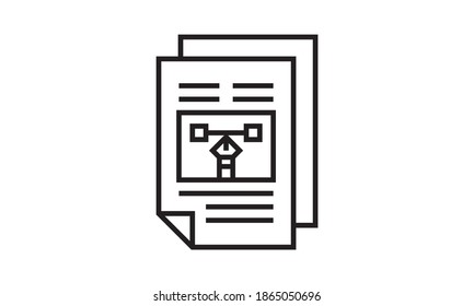 Graphic file icon, flat style vector illustration.