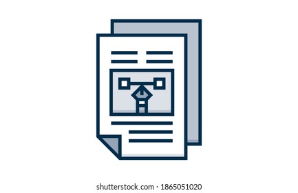 Icono de archivo gráfico, ilustración vectorial de estilo plano.