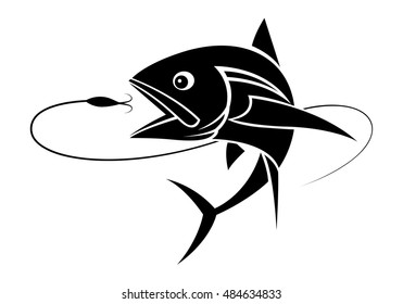 Graphic Fishing Tuna Vector Stock Vector (Royalty Free) 484634833 ...