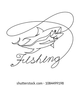 graphic fishing, vector