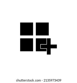 Graphic flat add collection icon for your design and website