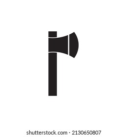 Graphic flat axe icon for your design and website. Suitable for 
construction industry