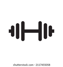 Graphic flat barbell icon for your design and website