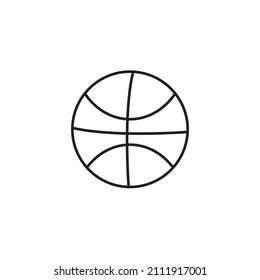 Graphic flat basket ball icon for your design and website