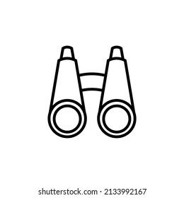 Graphic flat binoculars icon for your design and website
