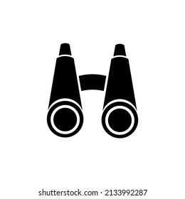 Graphic flat binoculars icon for your design and website