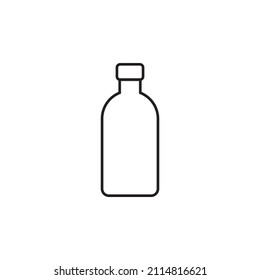 Graphic flat bottle icon for your design and website
