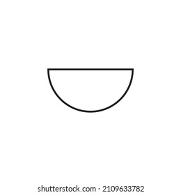 Graphic flat bowl icon for your design and website