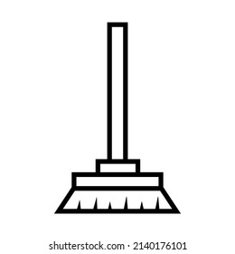 Graphic flat broom icon for your design and website