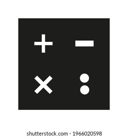 Graphic flat calculator icon for your design