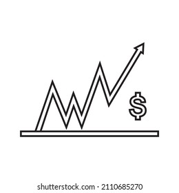 Graphic flat chart icon for your design and website