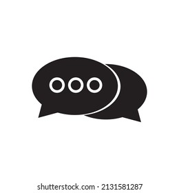 Graphic flat chat icon for your design and website