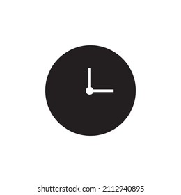Graphic flat clock icon for your design and website