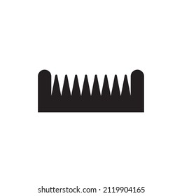 Graphic flat comb icon for your design and website
