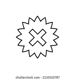 Graphic flat cross icon for your design and website