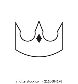 Icono gráfico de la corona plana para su diseño y sitio web