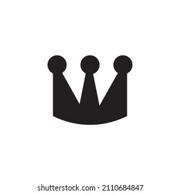 Graphic flat crown icon for your design and website