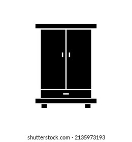 Graphic flat cupboard icon for your design and website