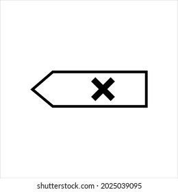 Graphic flat delete icon for your design and website