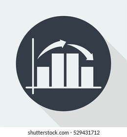 Graphic flat design, arrow design, table